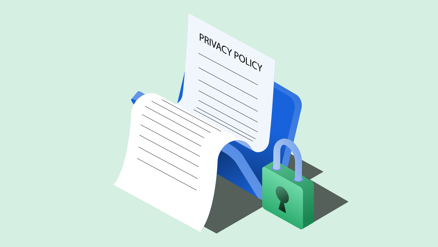 Privacy policy document illustration